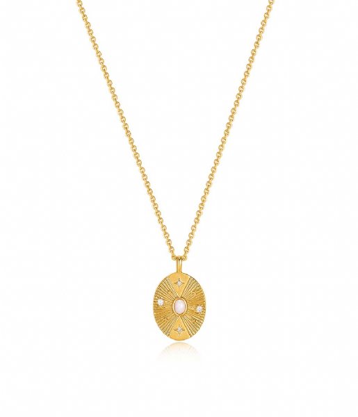 Ania Haie Necklace Scattered Stars Opal Disc Necklace Gold